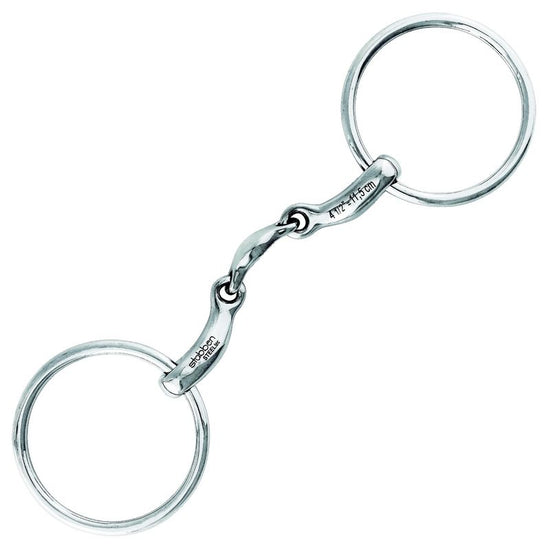 Stübben Anatomic Loose Ring Snaffle with a slim 12 mm double-jointed mouthpiece.