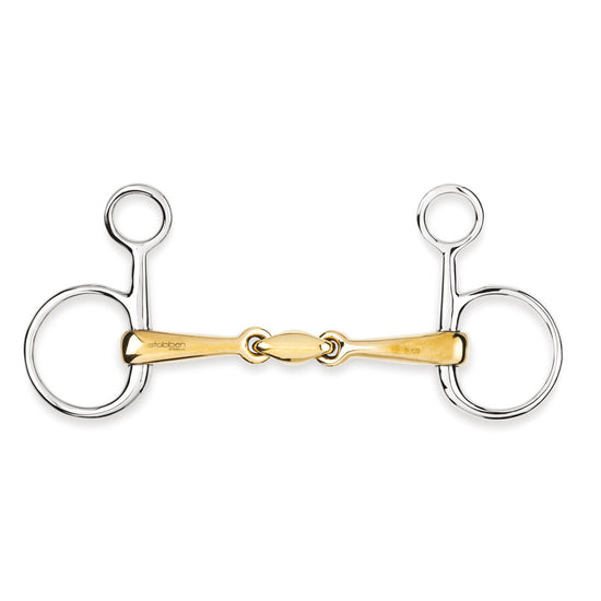 Stübben Baucher Bit Double Broken with SWEET Copper mouthpiece and stainless steel sides.