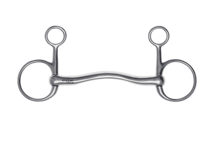 Stübben Baucher Bit Fine Line with a slim mouthpiece and characteristic hanging cheeks.