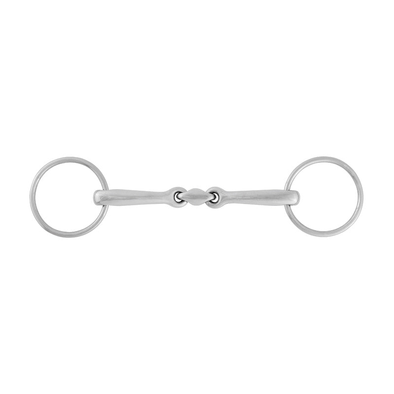 Double-jointed Stübben Easy Control Bradoon designed for a double bridle.