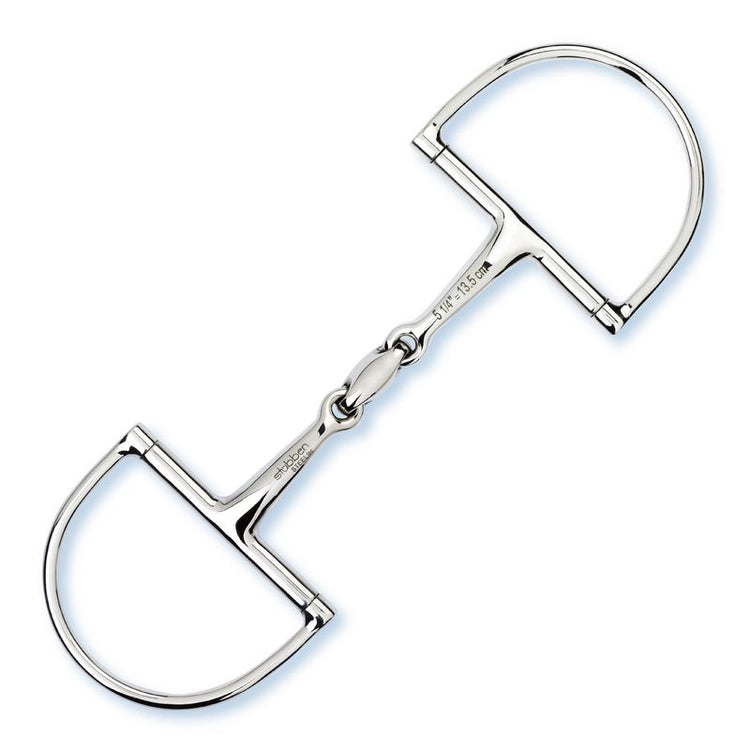 Double-jointed mouthpiece gives the Stübben Easy Control D-Ring its characteristic construction.