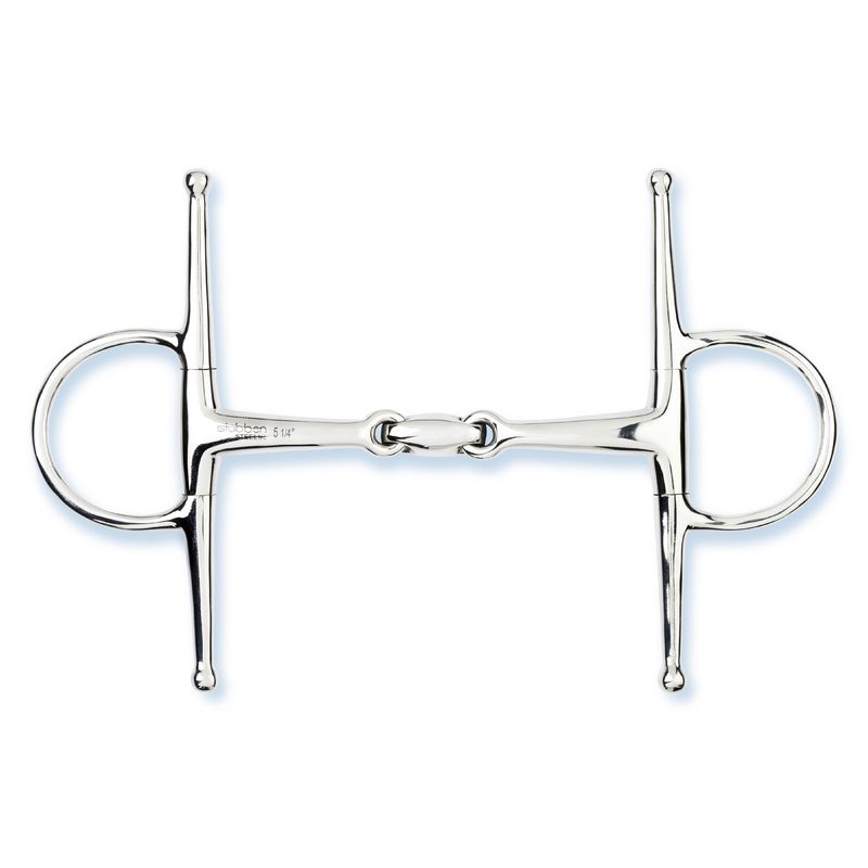Stübben Easy Control Full Cheek Snaffle with a double-jointed mouthpiece and extended side arms.