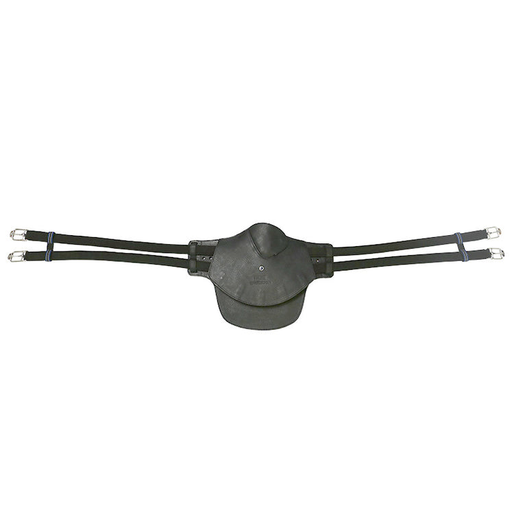 Stübben Equi-Soft Stud Girth without cover featuring an anatomical belly guard for jumping horses.