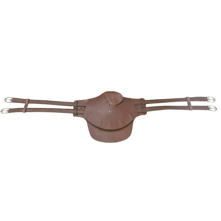 Anatomical Stübben stud guard girth for show jumping, displayed without its removable cover.