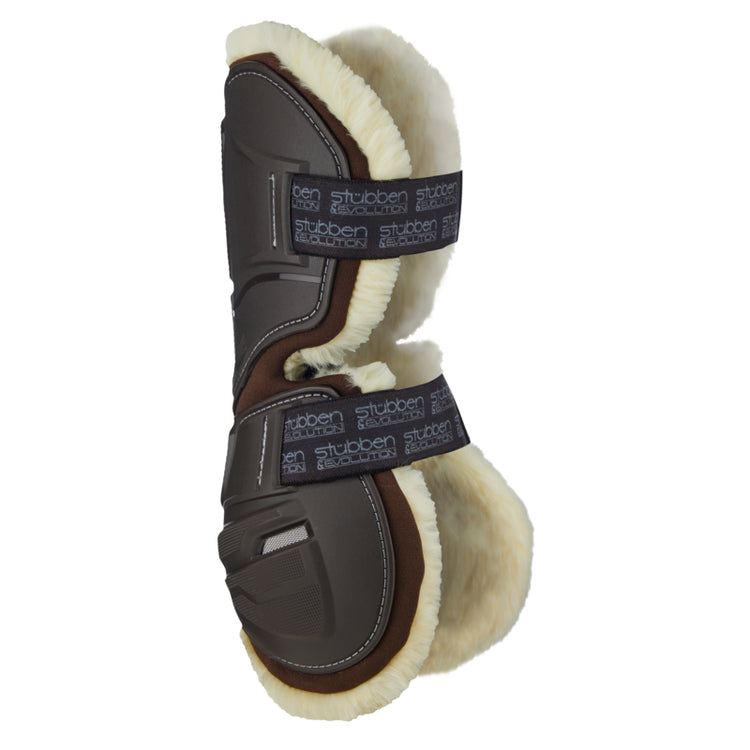 Pair of Stübben fleece-lined equestrian boots designed for jumping horses.