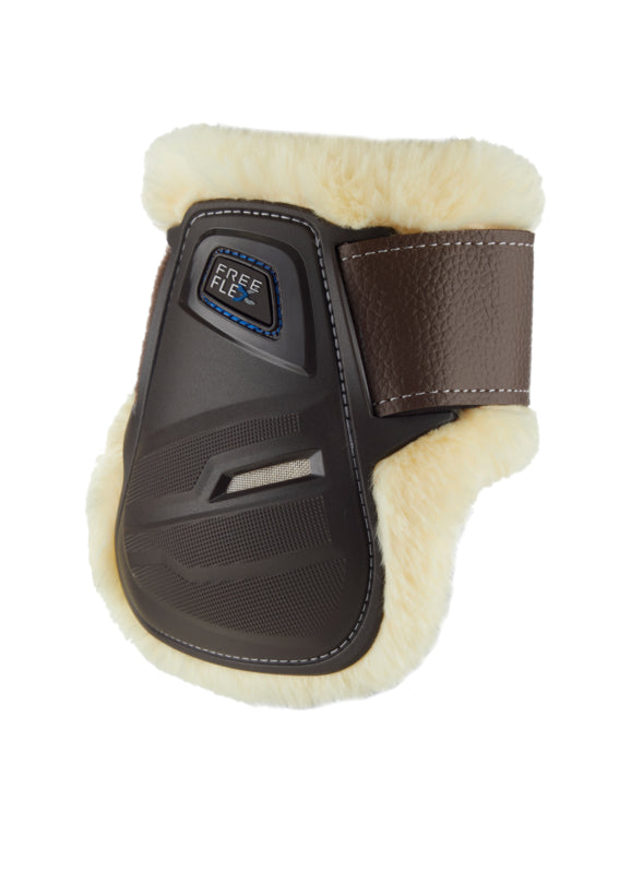 Stübben Hybrid horse boots combining protective fetlock coverage with a soft fleece interior.