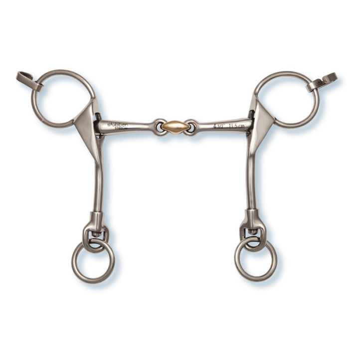 Stübben Icelandic Weymouth Bit HERNING with a double-jointed mouthpiece and distinctive long cheeks.
