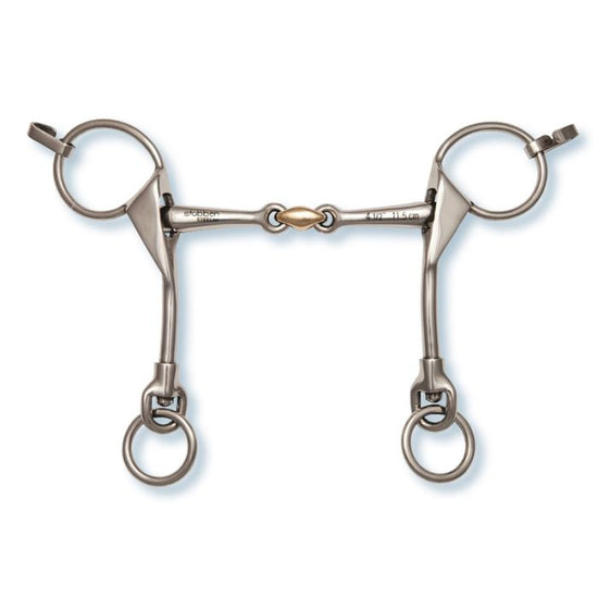 Stübben Icelandic Weymouth Bit HERNING with a double-jointed mouthpiece and distinctive long cheeks.