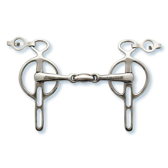 Classic Liverpool cheek design gives this Stübben horse bit its distinctive driving profile.