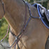 Stübben Side Fit horse breastplate with running martingale attachment for jumping.