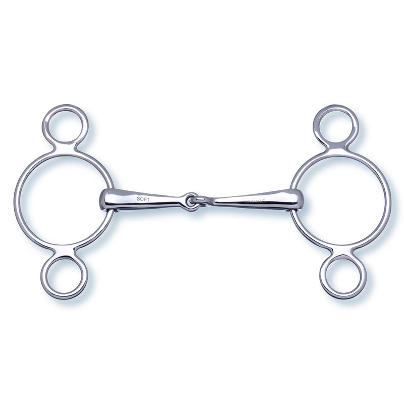 Three stacked rings give the Stübben 2in1 Gag Bit its distinctive silhouette.