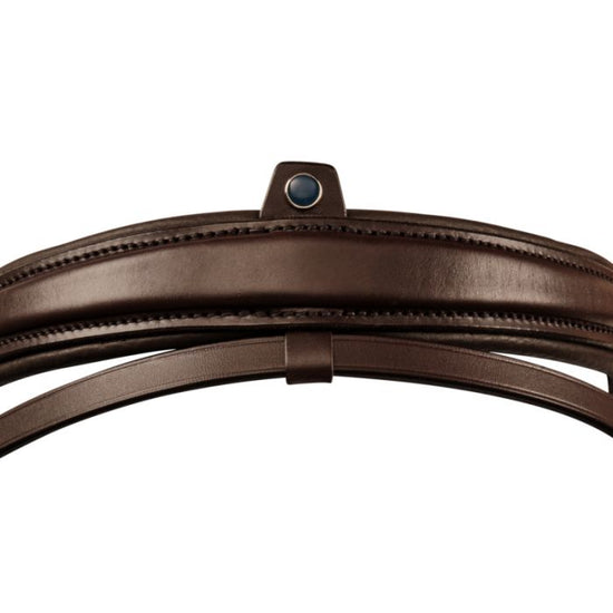 Special combined leather horse noseband from Stübben for the Leitrim bridle range.