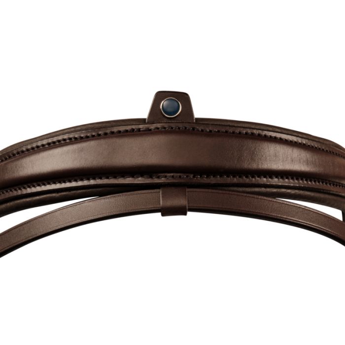 Special combined leather horse noseband from Stübben for the Leitrim bridle range.