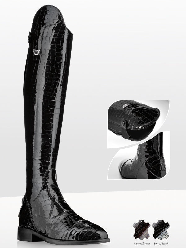 Croco Patent Riding Boots
