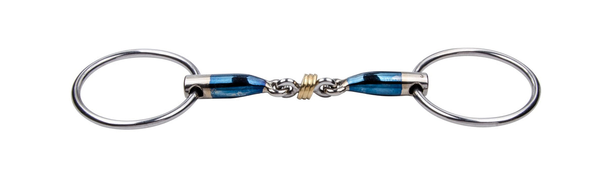 Trust Brass Ring Loose Ring Snaffle with 16 mm Sweet Iron mouthpiece designed to encourage chewing and bit play.