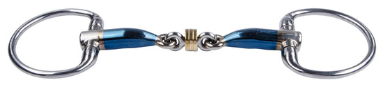 Trust Brass Rings Eggbutt Snaffle with 16 mm Sweet Iron mouthpiece designed to encourage bit play and salivation.