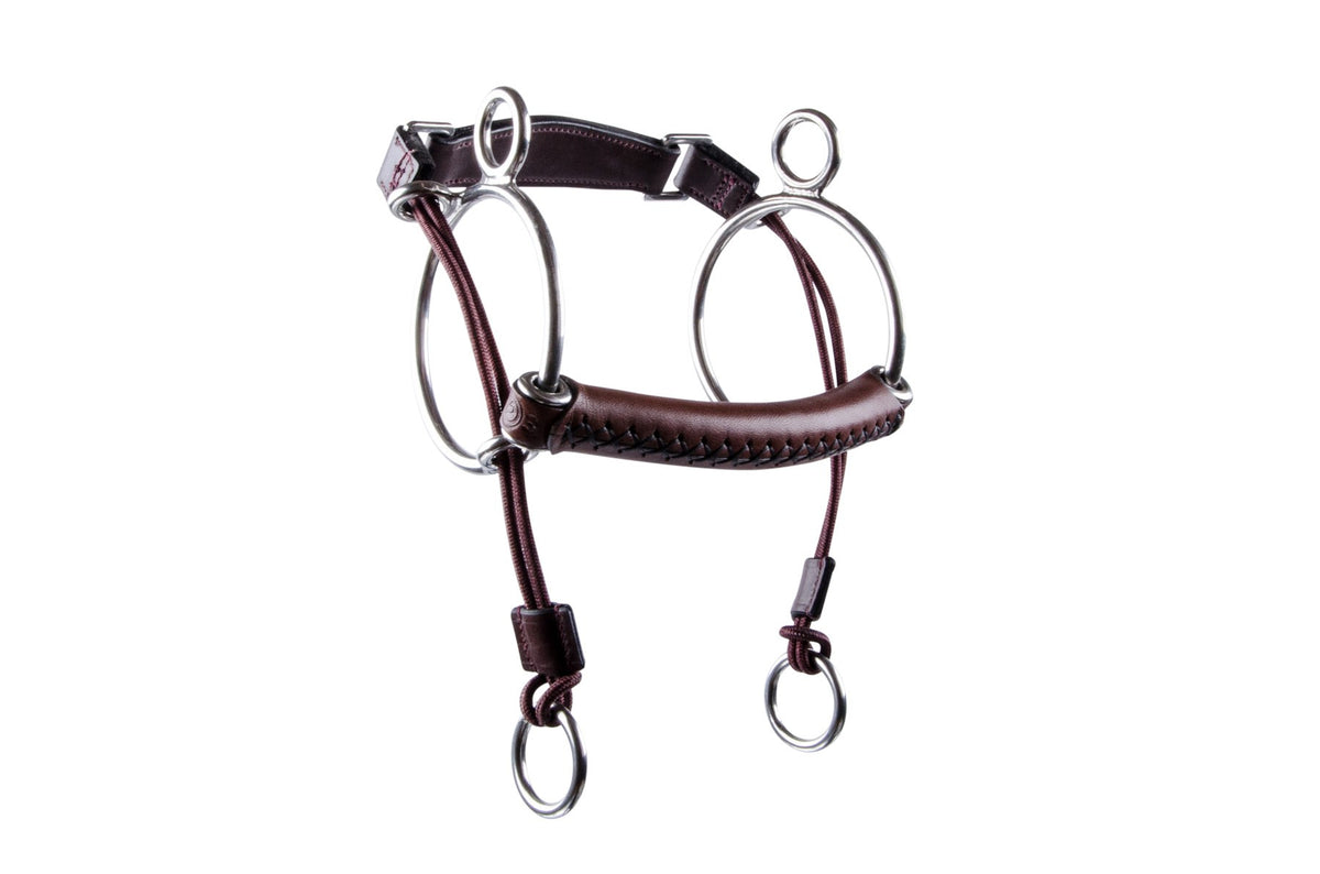 Trust Curbgag Leather Bit with hand-stitched leather mouthpiece and reinforced nylon core.
