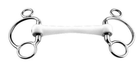 Trust Inno Sense 2.5 Eggbutt Flexi Soft Bit with flexible synthetic mouthpiece and metal core.