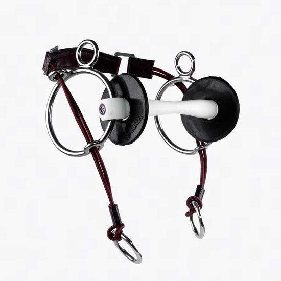 Trust Inno Sense Curbgag Mullen Bit with synthetic mullen mouthpiece and flexible stainless steel core.