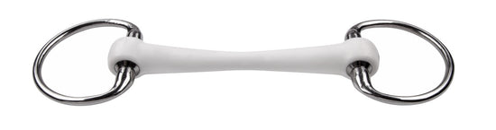 Trust Inno Sense Eggbutt Flexi Soft Bit with flexible synthetic mouthpiece and metal core.