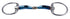 Sweet Iron single-jointed eggbutt horse bit with fixed rings and blue steel mouthpiece.