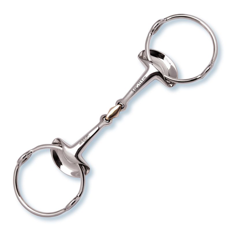 Stübben Silver Wings Gag with a double-jointed mouthpiece and distinctive wing-shaped sides.