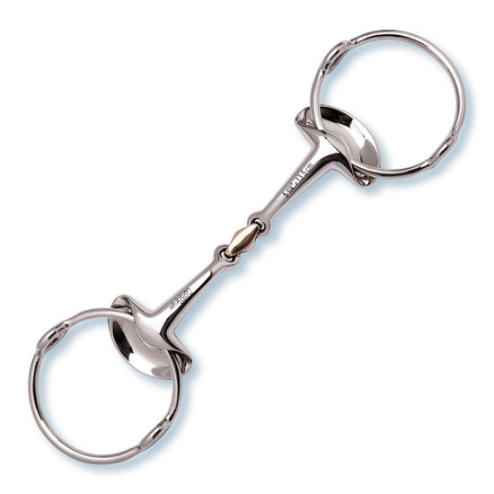 Stübben Silver Wings Gag with a double-jointed mouthpiece and distinctive wing-shaped sides.