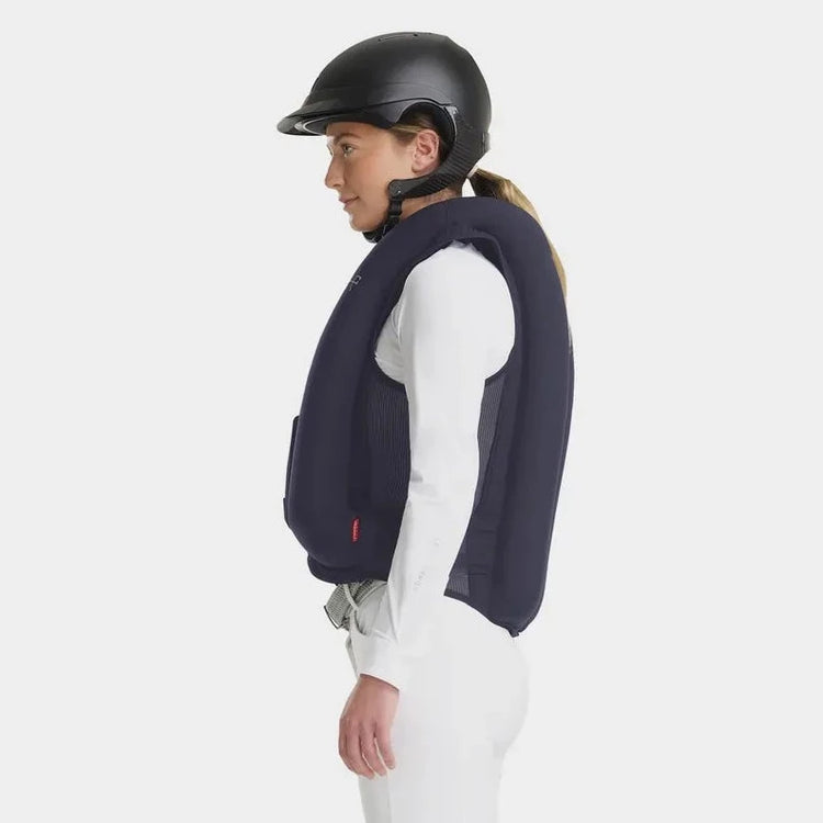 Navy air vest for equestrians
