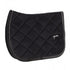 Velvet horse saddle pad with soft finish and decorative detailing.