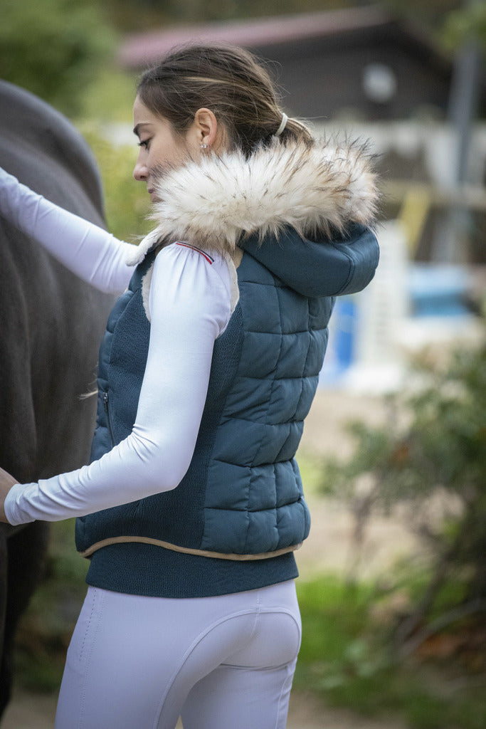 Women’s equestrian riding vest for training and everyday stable wear.
