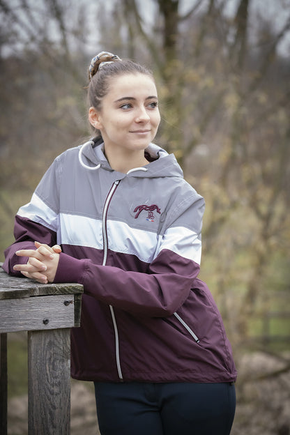 Penelope equestrian windbreaker designed for women riders.