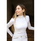 Equestrian competition shirt for women at horse shows and events.