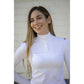 Dressage competition shirt for women with long sleeves.