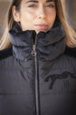 Women’s winter equestrian gilet with plush lining for extra warmth.