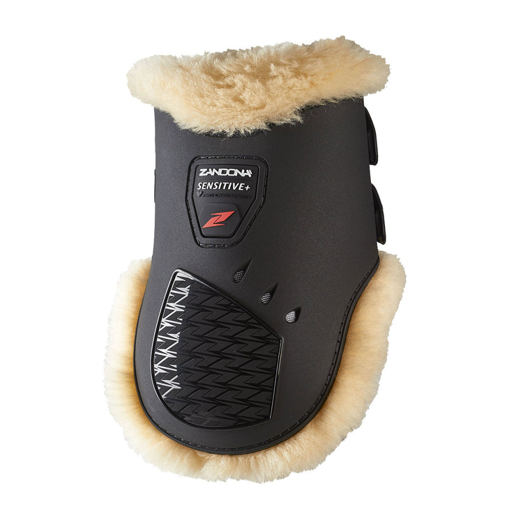 Zandona Carbon Air Sensitive+ black fetlock boots for horses.