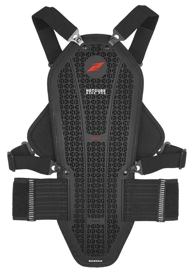 Front view of the Zandona NetCube Armour chest protection.