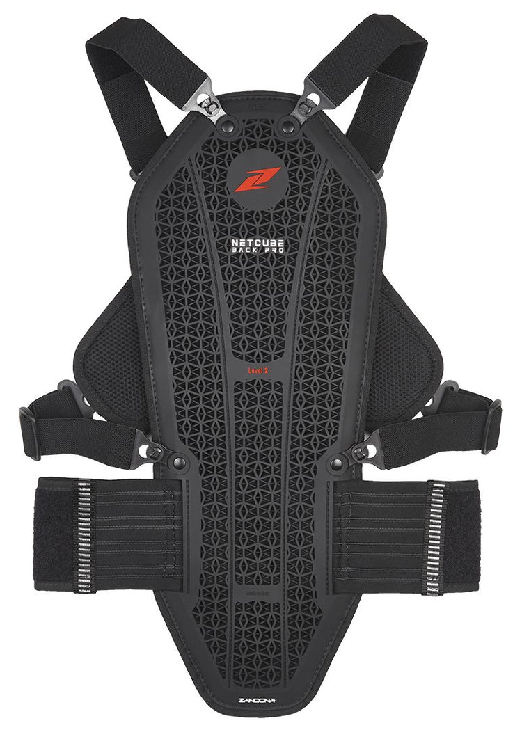 Front view of the Zandona NetCube Armour chest protection.