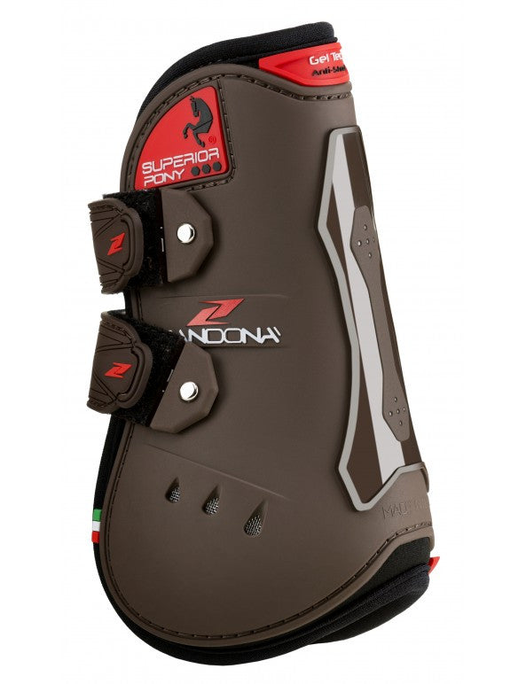 Zandona Superior Air Pony leg protection with Velcro straps.